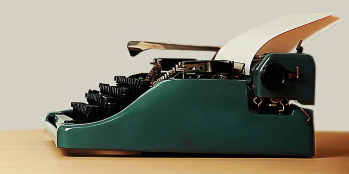old typewriter on a desk