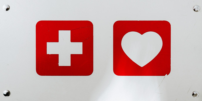 Health cross and heart