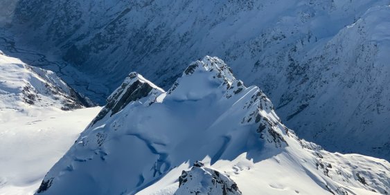 Mountain with fresh powder