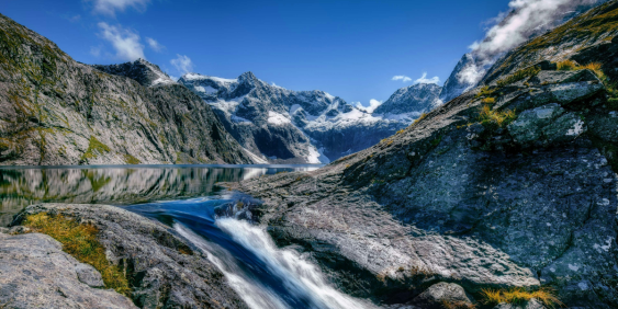 Landscape waterfall