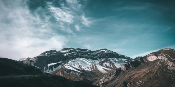 Mountains with snow