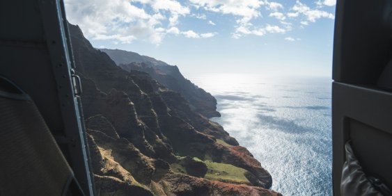 coastal view from helicopter