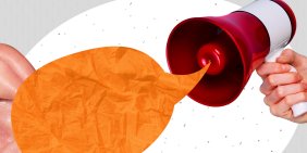 He spoke the most. She got interrupted.