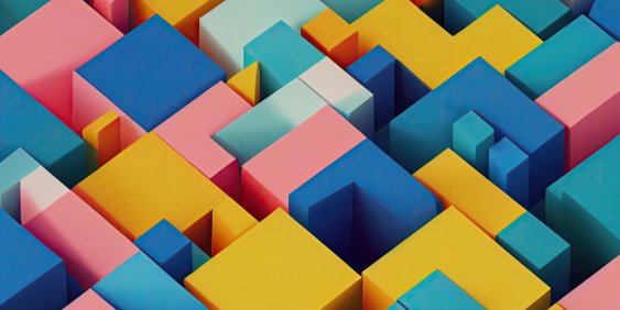 Colorful 3D cubes arranged in a repeating pattern, showcasing vibrant hues and geometric shapes.