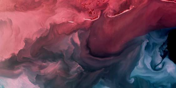 swirling smoky blue and red cloud