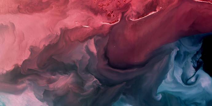 swirling red and black smoke