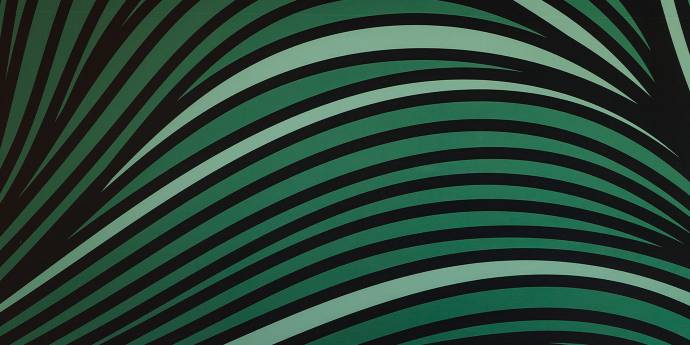 Various green lines running across like a wave