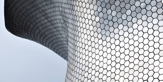 circular architectural pattern as a façade of building