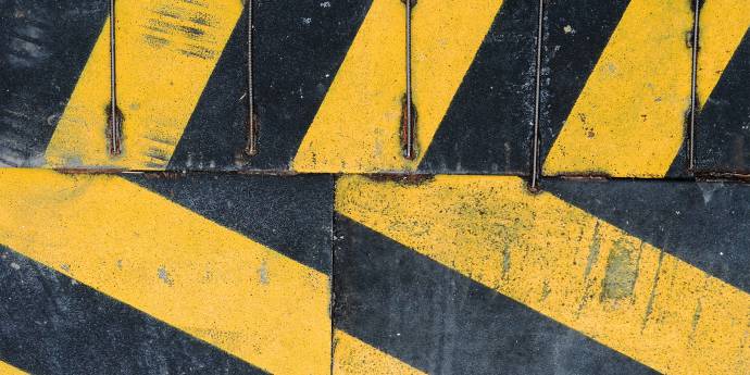 Yellow and black lines representing safety 