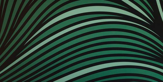 Various green lines running across like a wave