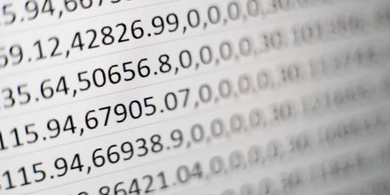 Numbers on a spreadsheet