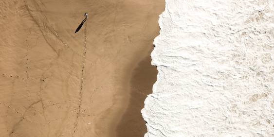 beach sand surf person footprint