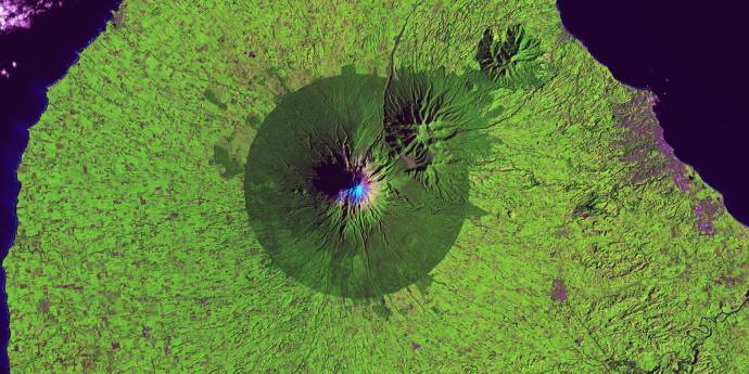 Aerial view of Mt Taranaki