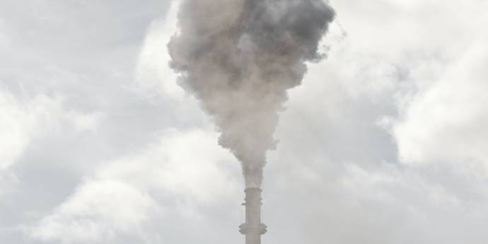 smoke stack billowing white smoke