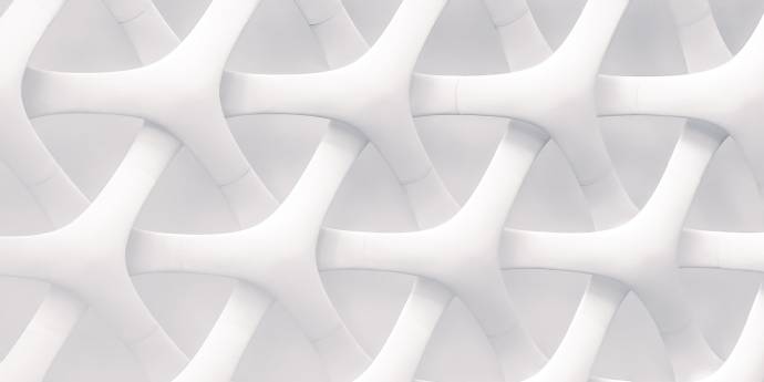 White pattern with interlocking linking shapes 