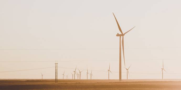 wind turbine in field