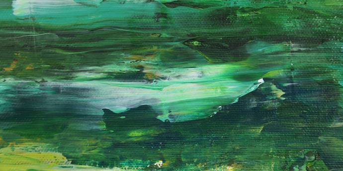 Green paint strokes