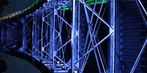 Waikato bridge at night