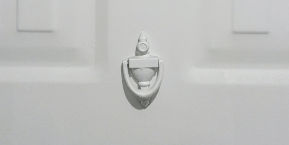 white door knob