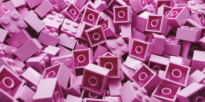 Pink lego blocks