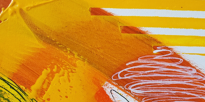 yellow white orange painting