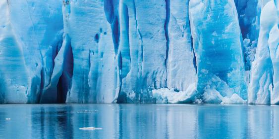 An ice shelf.