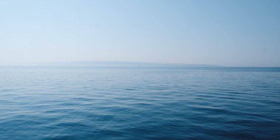 calm blue ocean and blue sky