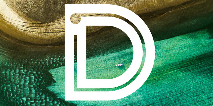 Big D logo on top of green sea