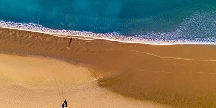 Golden sand beach
