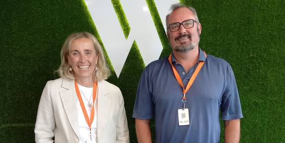 Whitestone Cheese board chair Sarah Ottrey and chief executive Simon Berry in the company’s Oamaru office