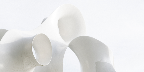 White abstract art structure