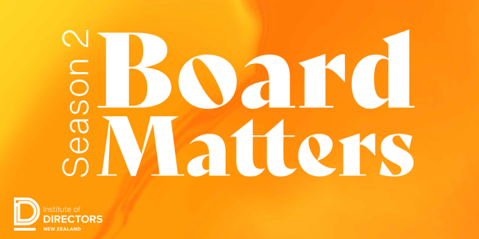 Board Matters Podcast text on yellow background