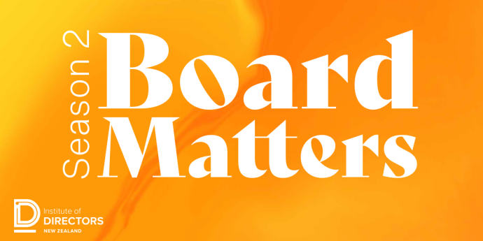 Board Matters text on orange background