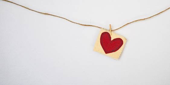 Heart shape on string