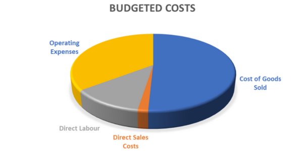 budgeted cost pie chart