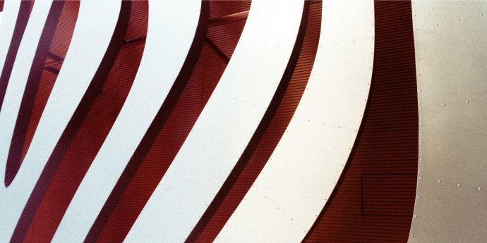 red and white panel design