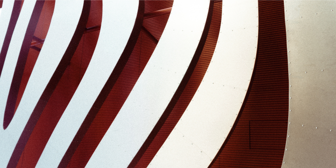 red and white panel design