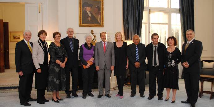 Sir Eion and Lady Jan Edgar at Government House 2012