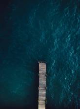 Wharf blue water