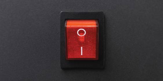 red off on light switch