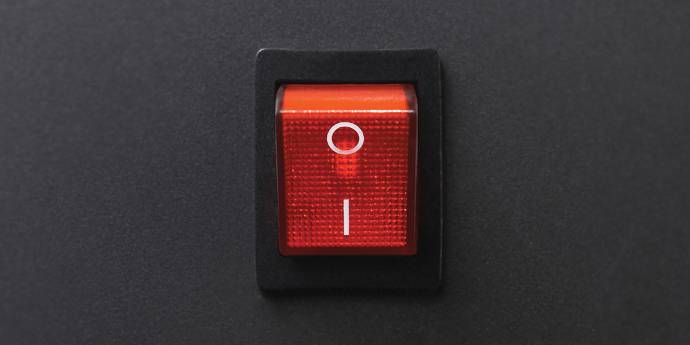 red off on light switch