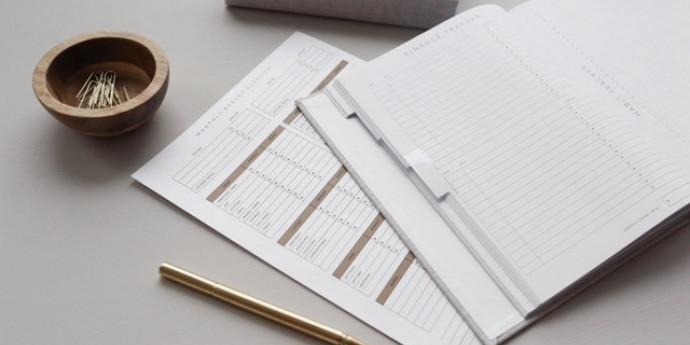 paper files on a desk