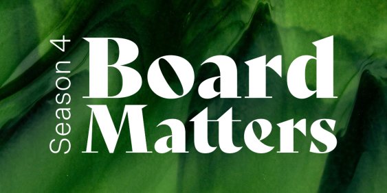 Board Matters text on yellow background
